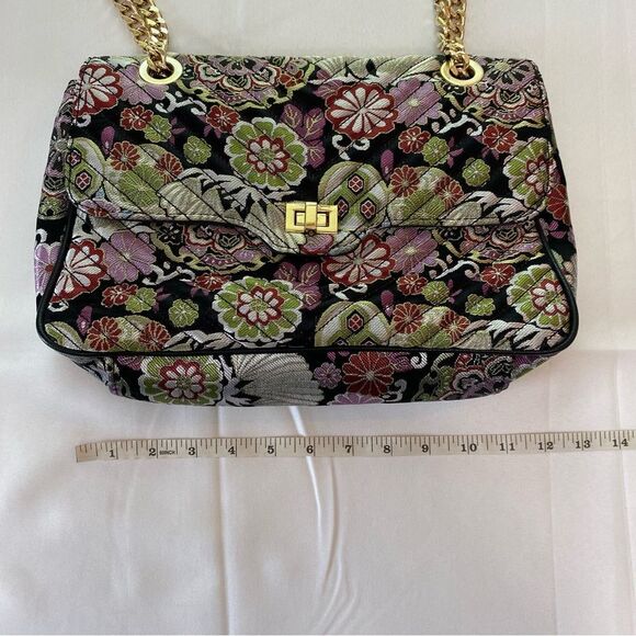 Steve Madden Quilted Brocade Floral Flap Purse - Picture 14 of 16